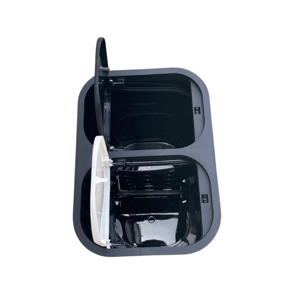 Caneca de basura / Papelera Negra de 20 litros Push con Doble Compartimiento