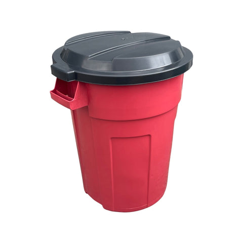 Caneca de basura roja / Tanque de agua rojo de 70 litros con tapa