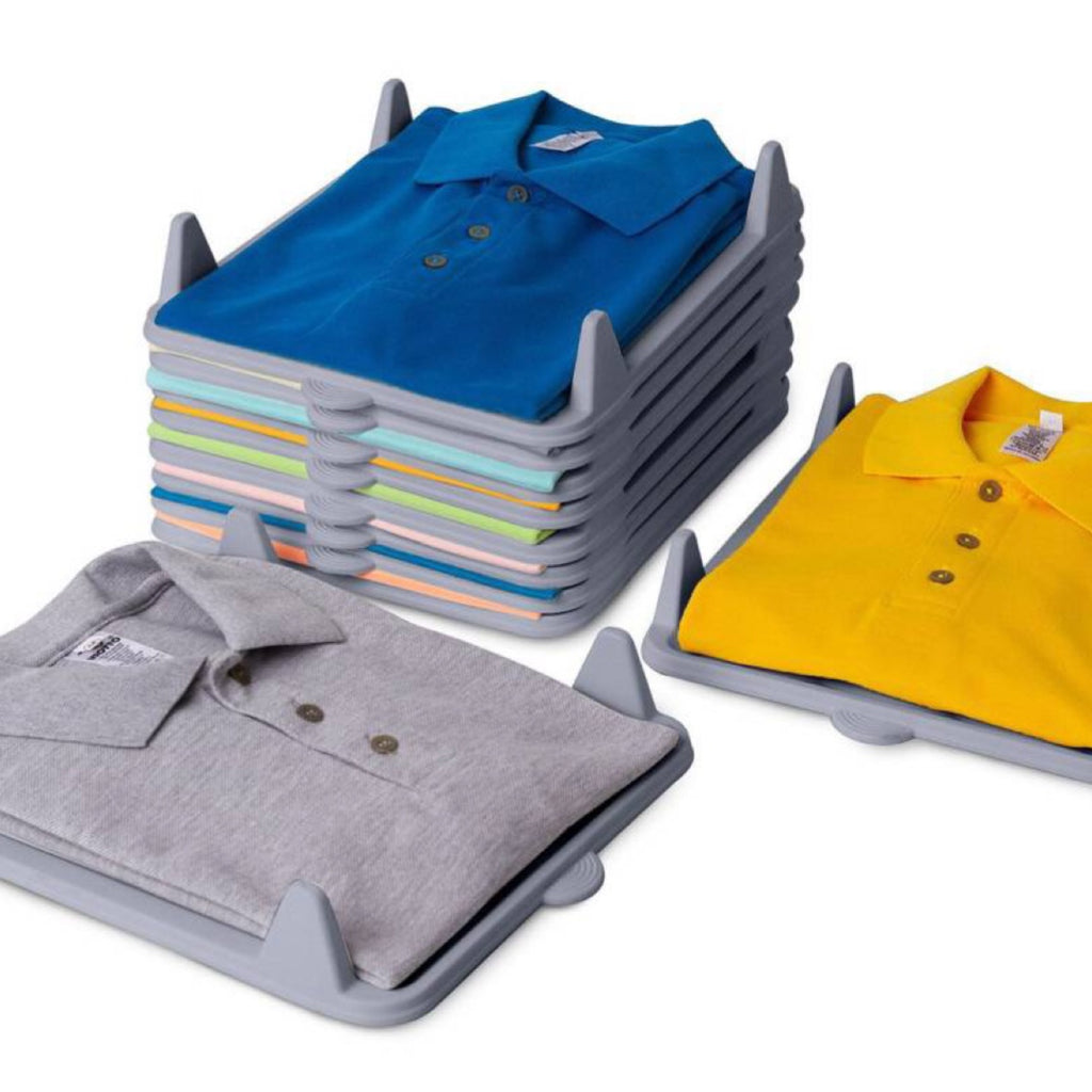  TASMAX® Organizador de camisas para hombre, organizador de  camisetas para armario, para ropa, accesorios (paquete de 5, plástico,  blanco) : Hogar y Cocina