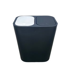 Caneca de basura / Papelera Negra de 20 litros Push con Doble Compartimiento