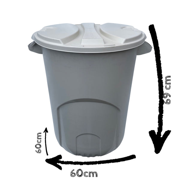 Caneca de basura negra / Tanque de agua negro de 120 litros