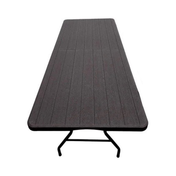 Mesa Plegable Banquetera Tipo Madera Grande Panamá Color Café Oscuro