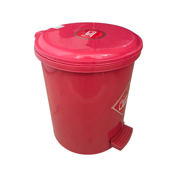 Caneca de basura / Papelera Roja de 13 litros con pedal