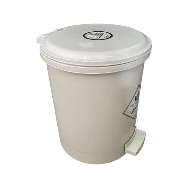 Caneca de basura / Papelera Blanca de 13 litros con pedal