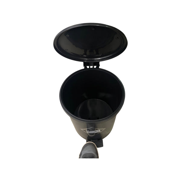 Caneca de basura / Papelera negra de 13 litros con pedal