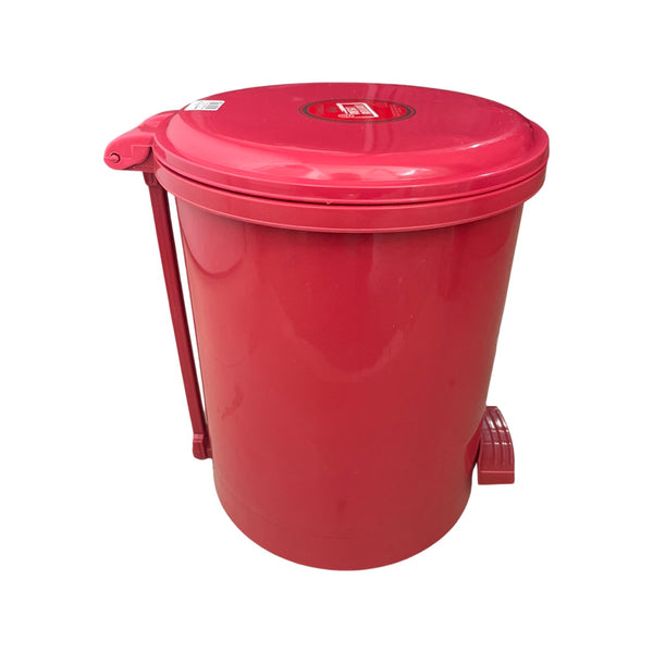 Caneca de basura / Papelera Roja de 13 litros con pedal