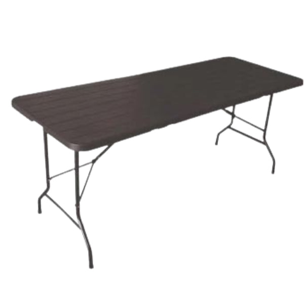 Mesa Plegable Banquetera Tipo Madera Grande Panamá Color Café Oscuro