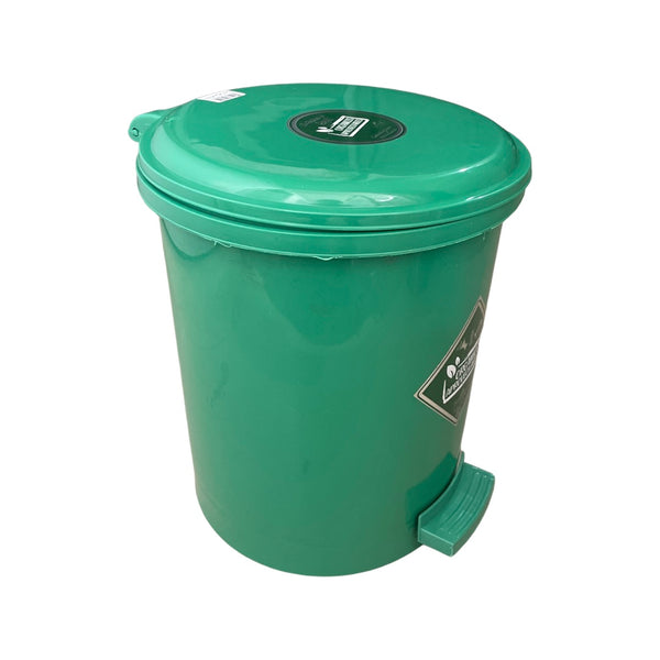 Caneca de basura / Papelera Verde de 13 litros con pedal