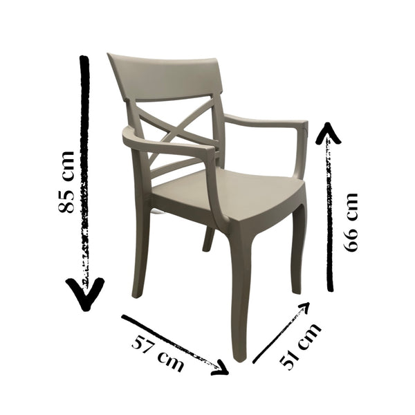 Silla Florencia Taupe con Brazos