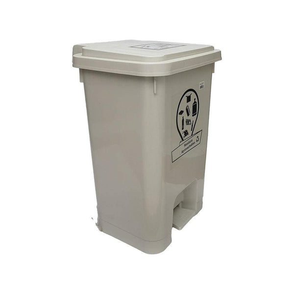 Caneca de basura / Papelera blanca de 35 litros con pedal - [Plastihogar]