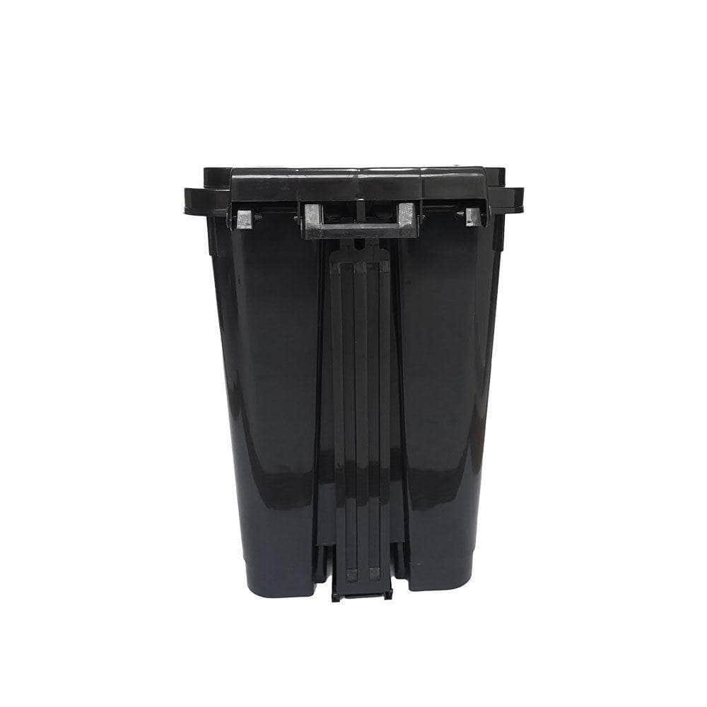 Caneca de basura / Papelera negra de 53 litros con pedal - Plastihogar