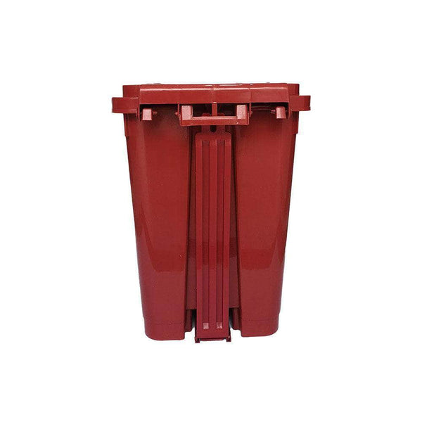 Caneca de basura / Papelera roja de 35 litros con pedal - [Plastihogar]