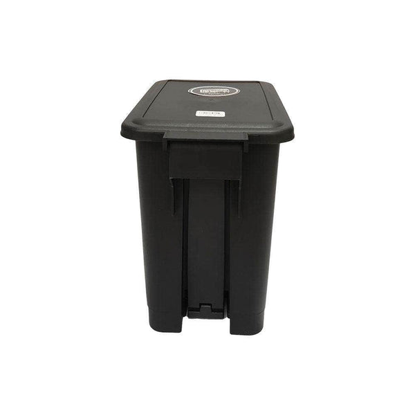 Caneca de basura / Papelera negra de 8 litros con pedal - [Plastihogar]