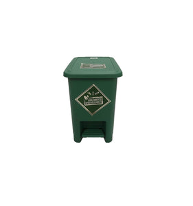 Caneca de basura / Papelera verde de 8 litros con pedal - [Plastihogar]