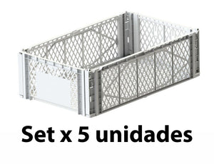 Canastilla plegable / Caja Organizadora por 5 unidades