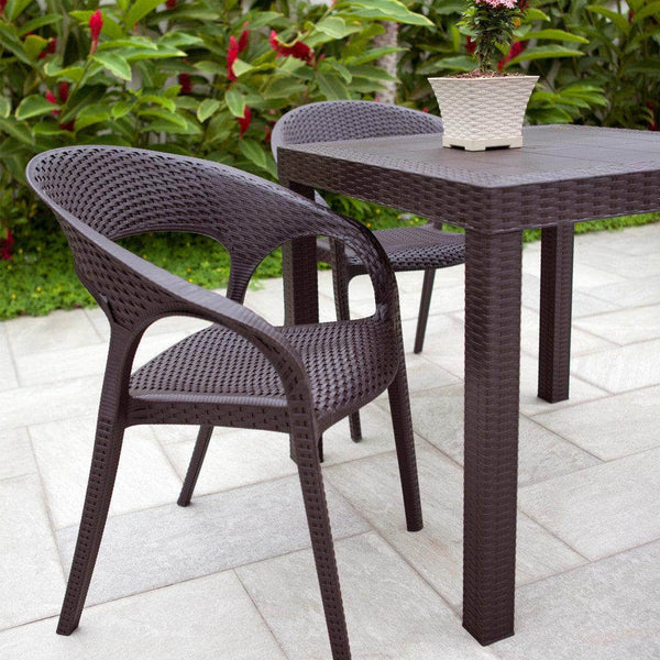 Silla Ratan Curve Café - [Plastihogar]