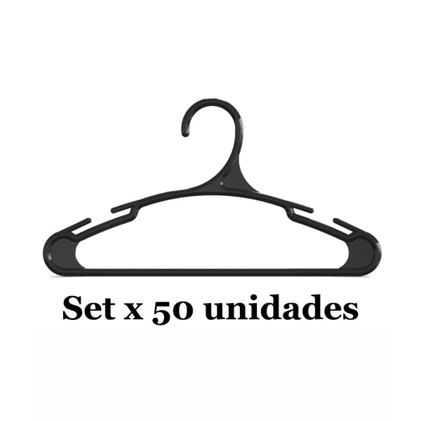 Ganchos de Ropa Negros para Niños Set por 50 Unidades