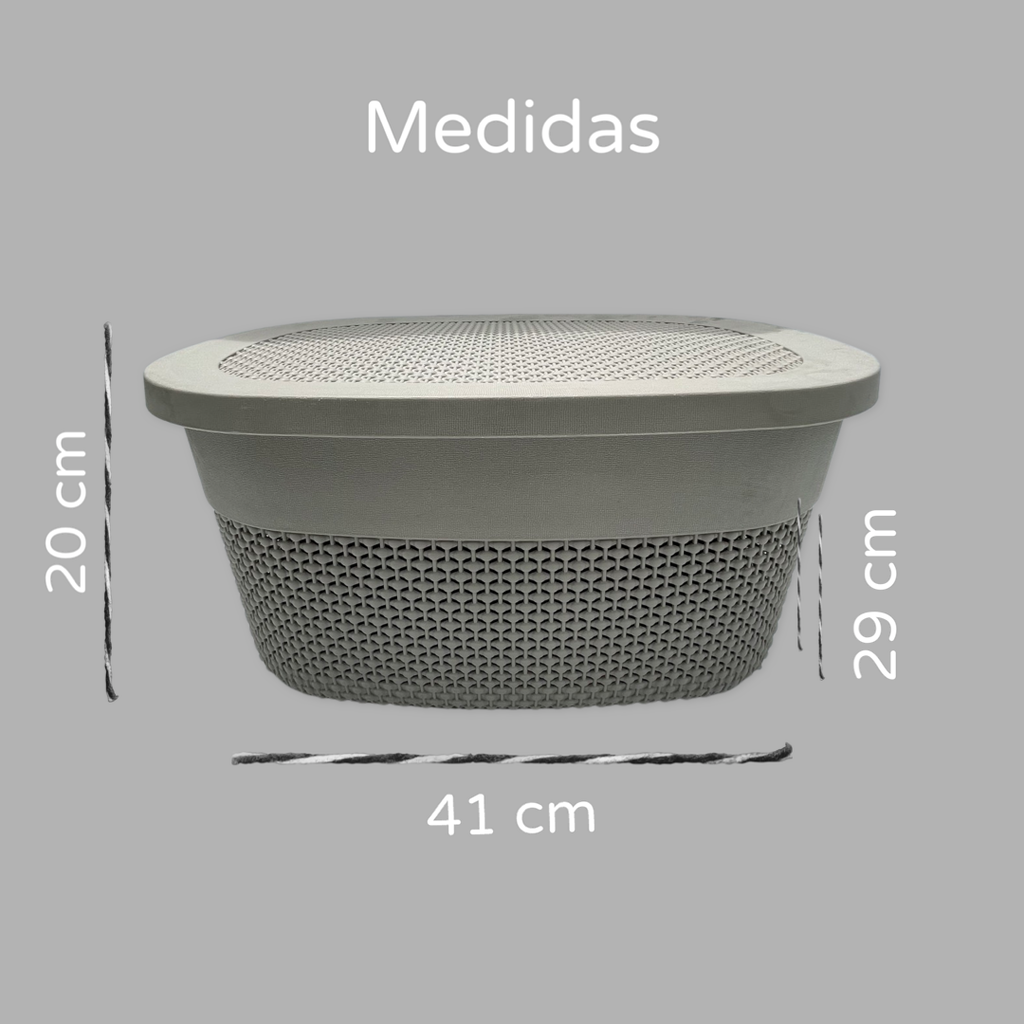 Caja Organizadora Vitta de 22 Litros Beige - Plastihogar