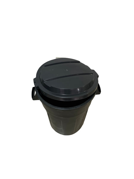 Caneca de basura negra / Tanque de agua negro de 70 litros con tapa