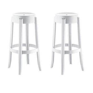Set de 2 Sillas de Barra Shine Blancas - [Plastihogar]