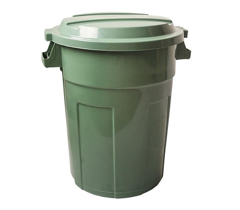 Caneca de basura verde / Tanque de agua verde de 70 litros con tapa