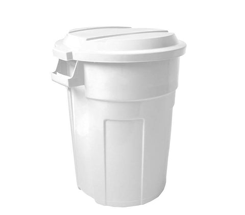 Caneca de basura blanca / Tanque de agua blanco de 70 litros con tapa